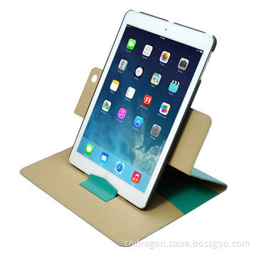 Swivel genuine leather case for iPad Air with many typing angles, mix colors available